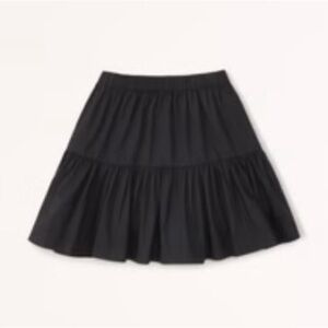 Abercrombie Poplin mini skirt, black, size medium.